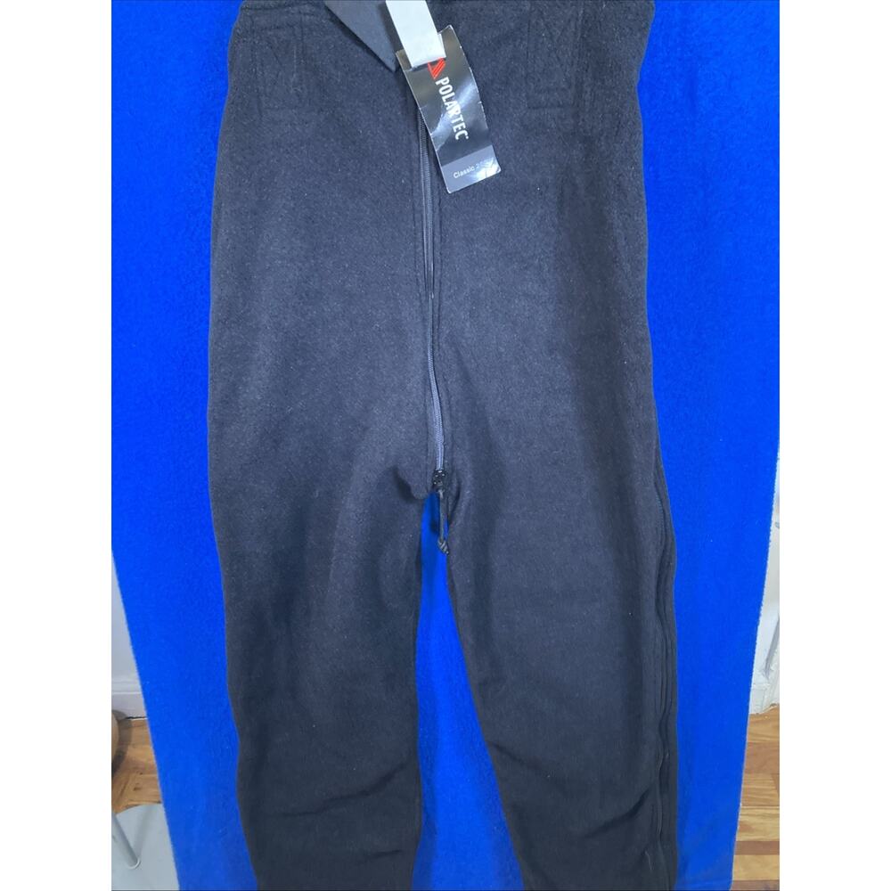 Polartec Fleece Bib Overalls Black Medium-Long NEW Cold Weather Overalls - Picture 14 of 16